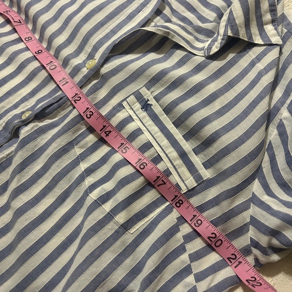 Excellent Condition Victoria's Secret size Large  Blue and White Stripe gown - Picture 10 of 11
